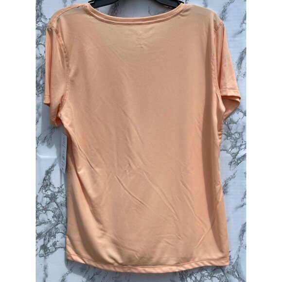 Athletic Works M (8-10) DriWorks Core SS Tee Apricot Delight Recycled Fiber - Picture 2 of 4
